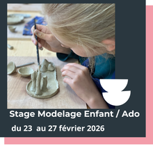 Charger l'image dans la galerie, Stage modelage hiver 2026  - Enfant / Ados - du 23 au 27 février 2027
